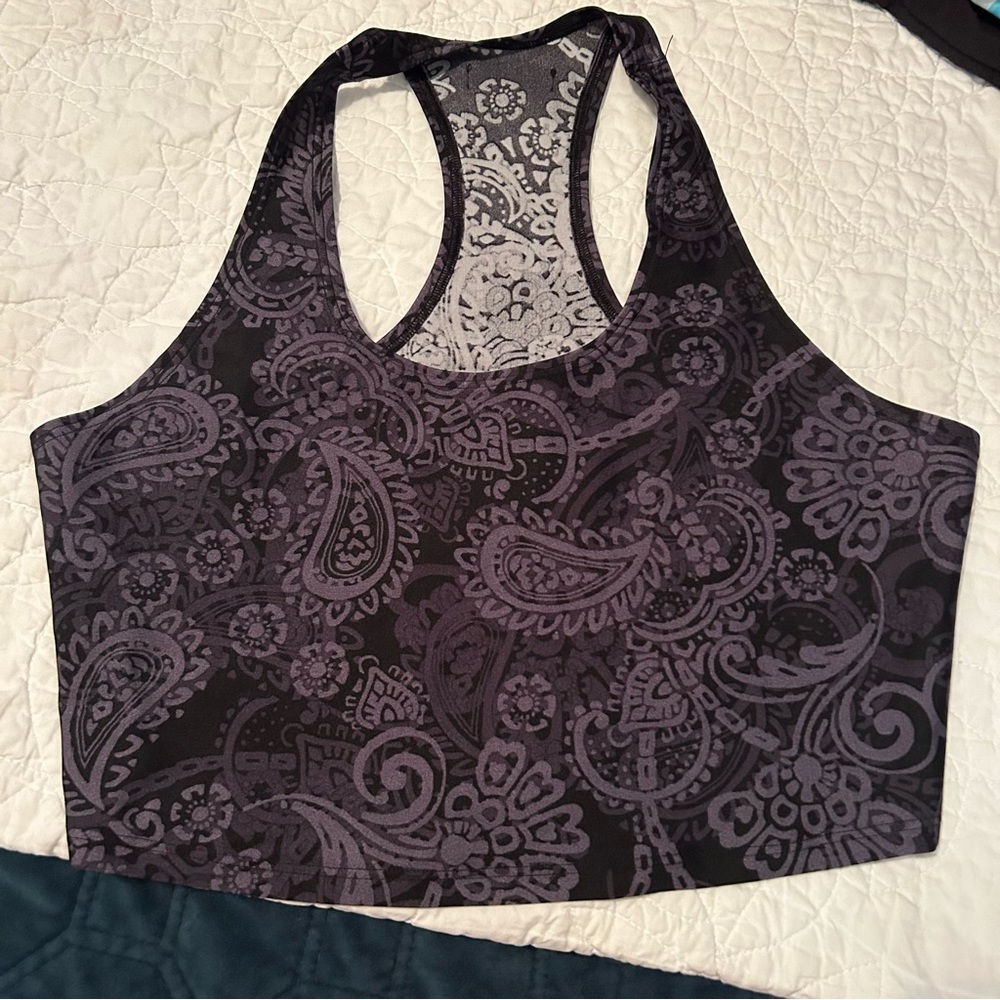 K-DEER Purple Paisley Tank Top